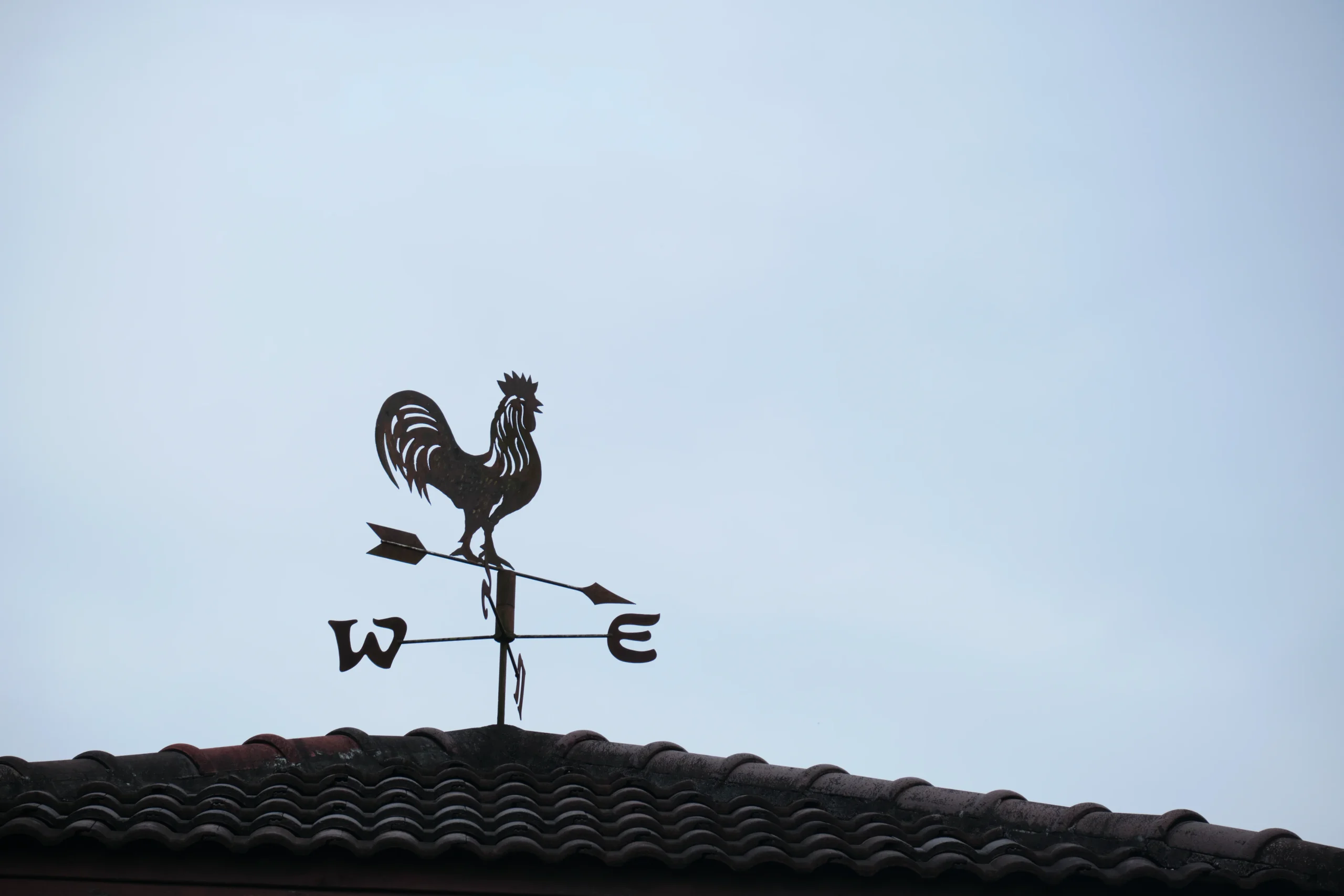 old wind vane roof measuring wind direction traditional instrument